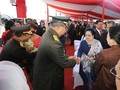 Jumpa SBY di HUT TNI, Megawati Pakai Kebaya Biru