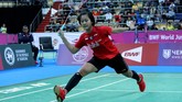 Putri Kusuma Wardani turun di partai kedua menghadapi Zhou Meng di nomor tunggal putri. (dok. PBSI)