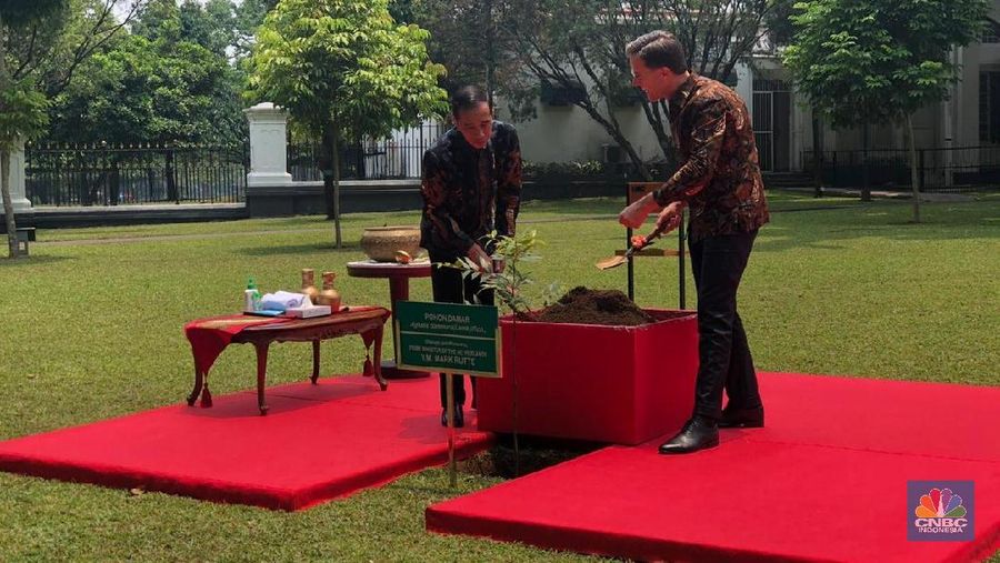 PM Belanda berkunjung ke Istana Bogor, ada pengusaha Indonesia juga ikut hadir.