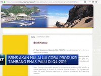 Bumi Resources Mineral Siap Uji Coba Produksi Tambang Emas