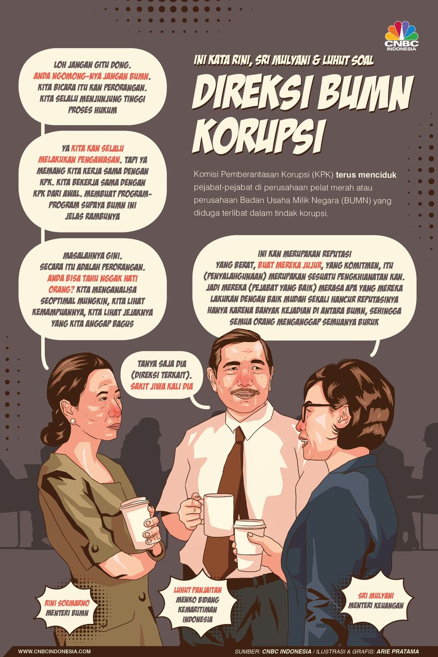 Sejumlah direksi BUMN terciduk KPK sejak di bawah Menteri Rini Soemarno, ini tanggapan para menteri 
