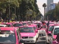 VIDEO: Tolak Taksi Online, Ratusan Sopir Blokir Jalan Meksiko