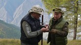 Kawasan hutan Taiga, di wilayah Tuva, Siberia yang dijelajahi Putin berbatasan dengan Mongolia. Dia berulang tahun ke-67 pada Senin (7/10) kemarin. (Photo by Alexey DRUZHININ / Sputnik / AFP)
