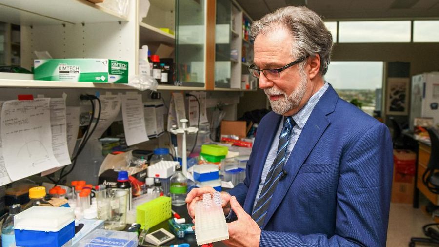 Gregg L. Semenza of the Johns Hopkins University School of Medicine, one of two scientists from the United States and one from Britain that won the 2019 Nobel Medicine Prize for Medicine, works in his laboratory in Baltimore, Maryland, U.S. October 7, 2019. REUTERS/Theresa Keil