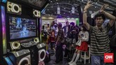 Suasana perhelatan Indonesia Comic Con 2019 di Jakarta Convention Center (JCC), Senayan, Jakarta, Sabtu, 12 Oktober 2019. Pameran budaya pop yang menjadi ajang berkumpulnya para penggemar komik, film, gim dan mainan itu berlangsung hingga Minggu, 13 Oktober 2019. (CNN Indonesia/Bisma Septalisma)