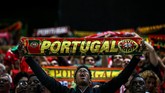 Portugal berhasil menang 3-0 atas Luksemburg di laga tersebut. Gol ketiga Portugal dicetak oleh Goncalo Guedes. (Photo by CARLOS COSTA / AFP)
