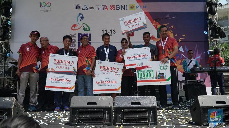 BNI menjadi sponsor utama perhelatan BNI ITB Ultra Marathon 2019 di Bandung, Jawa Barat, Minggu (13/10/2019).