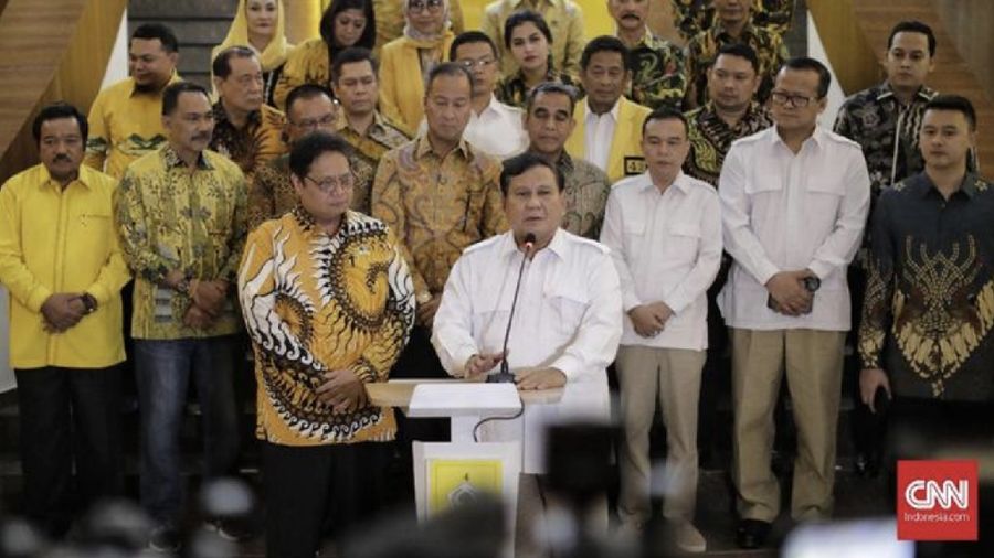 Hari ini, Prabowo menemui Ketua Umum Partai Golongan Karya Airlangga Hartarto di Kantor DPP Golkar, Slipi, Jakarta.