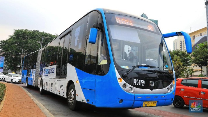 Ini Penampakan Bus Zhongtong Baru Milik Transjakarta. CNBC Indonesia/ Andrean Kristianto