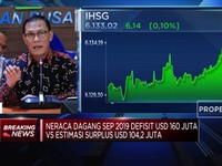 Neraca Perdagangan September Defisit USD 160 Juta