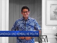 Gaya Unik Sandiaga Uno Kembali Ke Gerindra