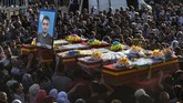 Namun, Erdogan menyatakan bahwa Turki tidak akan bisa menghentikan perlawanan di utara Suriah selama Kurdi yang mereka anggap sebagai teroris masih berkeliaran di daerah perbatasan negara mereka. (AFP Photo/Delil Souleiman)