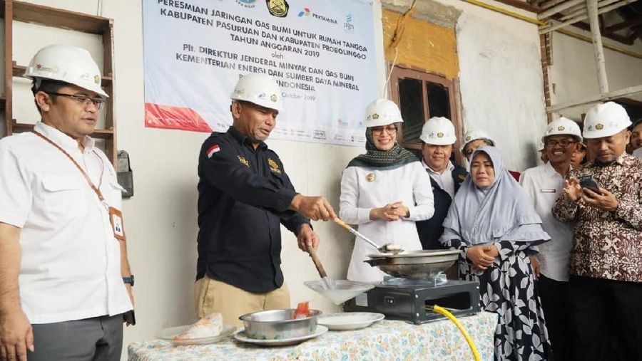 Direktorat Jenderal Migas Kementerian Energi dan Sumber Daya Mineral (ESDM) meresmikan jargas di Pasuruan dan Probolinggo, Rabu (16/10/2019).
