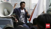 Mahasiswa telah menyiapkan surat audiensi untuk melakukan dialog terbuka dengan Presiden pada tanggal 21 Oktober nanti. (CNN Indonesia/Andry Novelino)