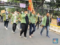 Usai Demo 2 Jam, Mahasiswa Bubarkan Diri dengan Tertib