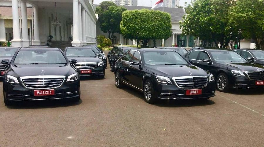 Saat pelantikan Jokowi disiapkan mobil sewaan untuk perwakilan tamu negara.
