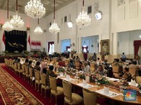 Streaming: Sambutan Jokowi Silaturahmi dengan Seluruh Menteri