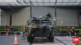 Panser Anoa dan Helikopter Dikerahkan Kawal Pelantikan Jokowi