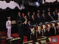Detik-detik Jokowi-Ma'ruf Baca Sumpah Jadi Presiden & Wapres