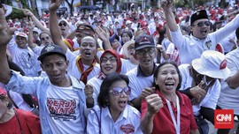 Gemuruh Ribuan Relawan Saat Pidato Jokowi Sebut Prabowo