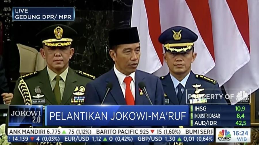 Joko Widodo (Jokowi) resmi menjadi Presiden untuk periode keduanya. Hal ini setelah membacakan sumpah di hadapan MPR.