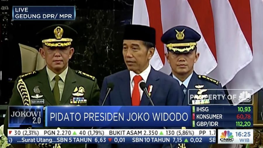 Presiden Joko Widodo (Jokowi) resmi menjadi Presiden untuk periode keduanya. Hal ini setelah membacakan sumpah di hadapan MPR.