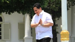Detik-Detik Kedatangan Erick Thohir ke Istana Merdeka