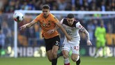 Wolverhampton Wanderers dan Southampton berbagi angka 1-1. Wolves sudah lima kali mengakhiri laga dengan skor setara dan menjadi klub Liga Inggris yang paling sering meraih hasil imbang hingga pekan kesembilan. (Mike Egerton/PA via AP)