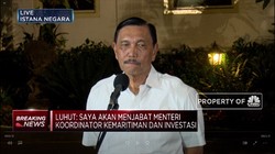 Luhut Jabat Menteri Koordinator Kemaritiman & Investasi