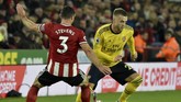 Arsenal gagal memanfaatkan sejumlah peluang yang dimiliki dan harus rela kehilangan tiga poin di markas tim promosi Sheffield United. (AP Photo/Rui Vieira)