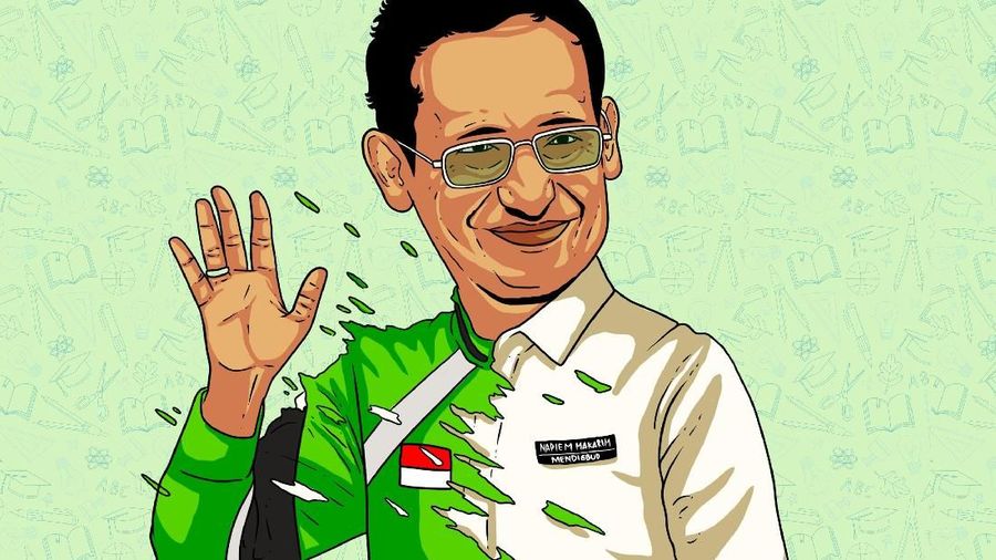 Mendikbud Nadiem Makarim menyebut dirinya adalah menteri termuda pada upacara hari sumpah pemuda yang berlangsung di kantor Kemendikbud senin (28/10/2019).