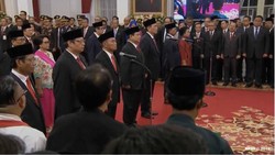 Seperti Ini Suasana Pelantikan Menteri Baru Jokowi-Ma'ruf