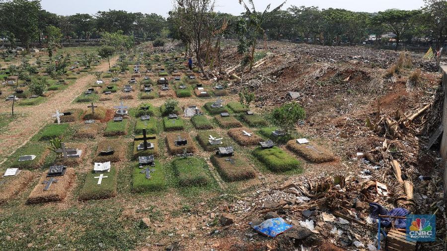 TPU Tanah Kusir terlihat tidak terawat hingga menjadi lokasi pembuangan sampah warga.