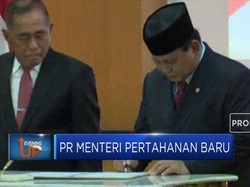 Begini Prosesi Penyambutan Prabowo di Kementerian Pertahanan