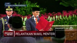 Jokowi Lantik Wakil Menteri Kabinet Indonesia Maju