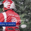 Ojol Bonceng Mengaspal di Jakarta