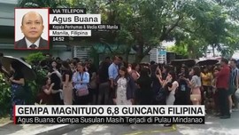 VIDEO: Gempa Magnitudo 6,8 Guncang Filipina
