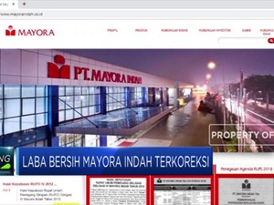 Laba Bersih Mayora Indah Terkoreksi
