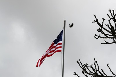 An American flag flutters at the premises of the former United States Consulate General in Jerusalem March 4, 2019. REUTERS/Ammar Awad