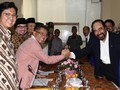 Ketua NasDem Surya Paloh Disambut Presiden PKS Sohibul