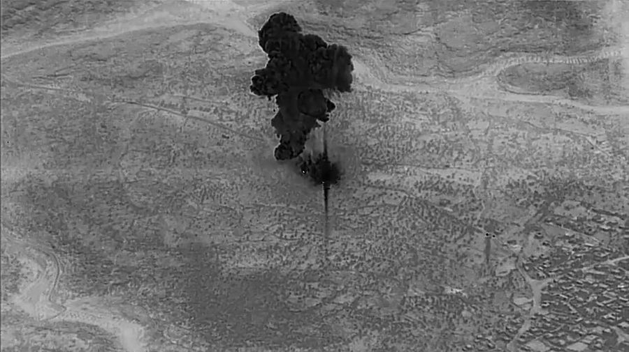 A side by side comparison of the compound of Islamic State leader Abu Bakr al-Baghdadi is seen before and after an air strike in the Idlib region of Syria October 26, 2019. Pictures taken October 26, 2019.  U.S. Department of Defense/Handout via REUTERS. THIS IMAGE HAS BEEN SUPPLIED BY A THIRD PARTY.