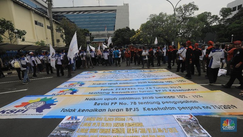 Selain upah, buruh juga menolak PP 75/ 2019 terkait kenaikan iuran BPJS Kesehatan.
