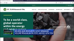 9M-2019, Volume Penjualan BUMI Naik 5% (YoY)