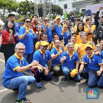 Intip Sri Mulyani & Keluarga Kemenkeu Rayakan Hari Oeang