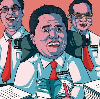 Sederet PR Erick Thohir dan 2 Wamennya Urus 'Penyakit' BUMN