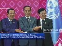 Presiden Jokowi Diskusi dengan Managing Director IMF di KTT
