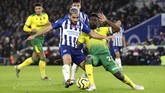 Brighton and Hove Albion mengalahkan Norwich City 2-0. (Gareth Fuller/PA via AP)