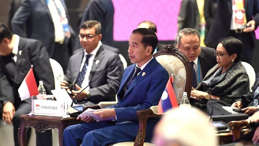 Presiden Joko Widodo (Jokowi) menjadi pembicara dalam Indonesia Banking Expo 2019.