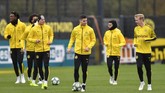 Borussia Dortmund saat ini menempati peringkat ketiga di klasemen Grup F. Kemenangan atas Inter bisa membuat mereka menduduki posisi runner up menggeser wakil Italia tersebut. (AP Photo/Martin Meissner)