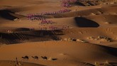 Suasana penjelajahan Rose Trip Morroco pada 4 November 2019. (AFP/Jean-Philippe Ksiazek)